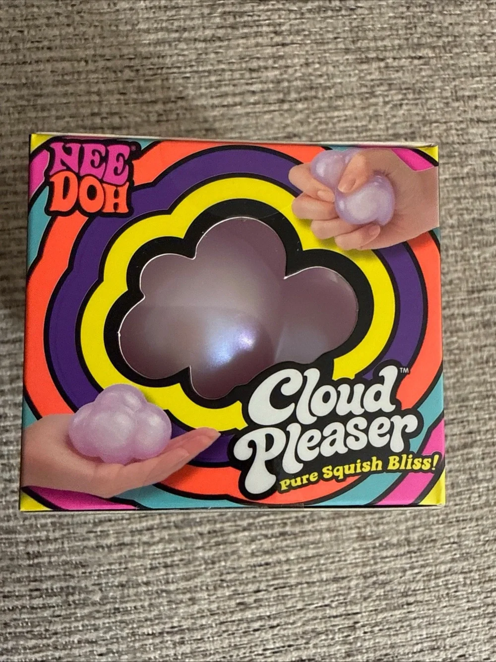 Schylling Nee Doh Cloud Pleaser Soft Doh Squish Tactile Squeeze Toy Purple